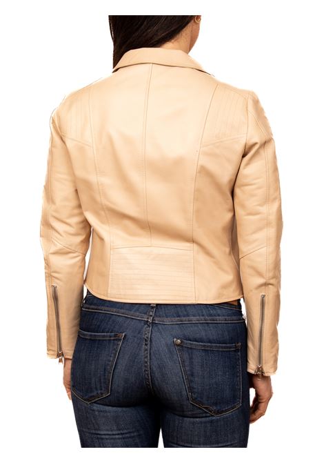 Cream 073 biker jacket PK BY PASKAL | 073NAPPA COL-CREMA